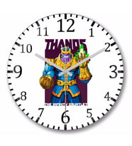 Thanos Duvar Saati Bombeli Gercek Cam