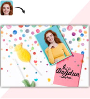 BK Gift Kişiye Özel Yaş Pasta Üzeri Baskılı Yenilebilir Şekerli Kağıt  4(Sadece Kağıt)
