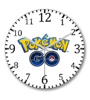 Pokemon Go1 Duvar Saati Bombeli Gercek Cam