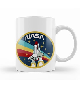 Nasa Rocket Logo Kupa Bardak Porselen