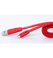 REMAX Yassı Silikonlu USB Data ve Şarj Kablosu Kırmızı