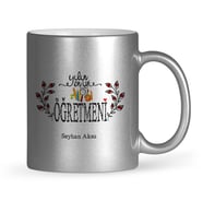 BK Gift Kişiye Özel Yılın En İyi Öğretmeni Gümüş Yaldızlı Kupa Bardak  2