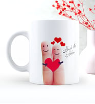 BK Gift Kişiye Özel Sevgililer Günü Temalı Beyaz Kupa Bardak - 87