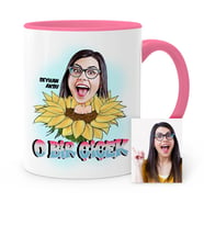 BK Gift Kişiye Özel Kadınlar Günü Temalı Karikatür Pembe Kupa Bardak  1