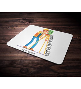 Kişiye Özel Harita Mühendisi Tasarımlı Mouse Pad (Renksiz)