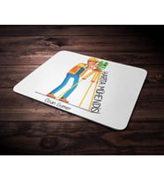 Kişiye Özel Harita Mühendisi Tasarımlı Mouse Pad (Renksiz)