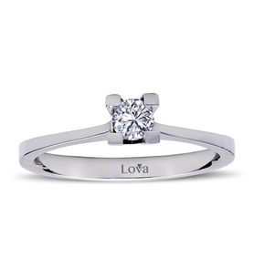Lova F Renk 0,25 Karat Pırlanta Tektaş Yüzük - 1020096