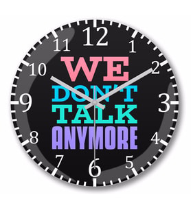 Lyric We Don't Talk Anymore Duvar Saati Bombeli Gercek Cam