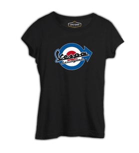 Vespa - Lexington Siyah Kadın Tshirt