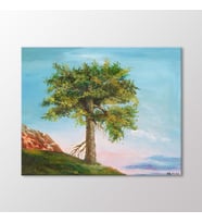 Arty Tablo Yalnız Ağaç Tablo (Karışık)