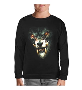 WareWolf Siyah Çocuk Sweatshirt
