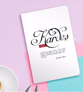 BK Gift Kişiye Özel Mânâ Kardeş Beyaz Defter