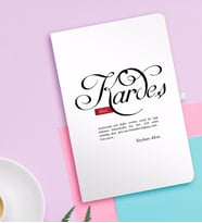 BK Gift Kişiye Özel Mânâ Kardeş Beyaz Defter