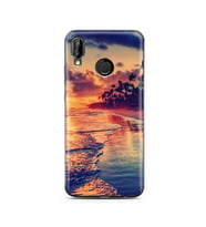 Sahil Tasarımlı Süper Şeffaf Silikon Telefon Kılıfı Huawei P20 Lite  