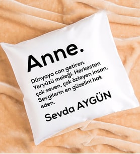 Anneler Günü Hediyesi İsme Özel Anne Yastık