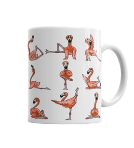 Flamingo Yoga Kupa Bardak Porselen
