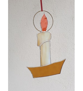 Markakanvas Mum, mumluk cam vitray 21x14cm