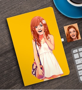 BK Gift Kişiye Özel Animasyon Bebek Karikatürlü Defter-1A