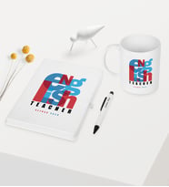 BK Gift Kişiye Özel İngilizce Öğretmeni Temalı Beyaz Defter Kalem Kupa Seti - 1