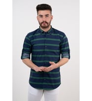 Bican Çizgili Gömlek (Yeşil)