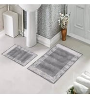 Banyo Halısı Ikili Klozet Takımı Kaymaz Tabanlı (60 xm x 100 cm + 40 cm x 60 cm) 