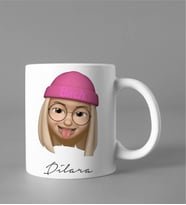 Emoji Kız Stiker Kupası Kişiye Özel