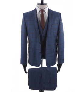 Jan Carlucci Yünlü  Slimfit Yelekli Drop 6 Takım