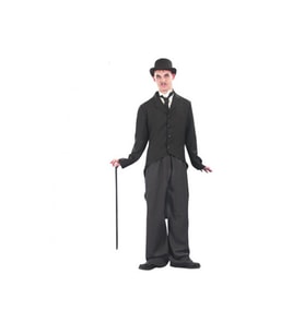 Charlie Chaplin Yetişkin Kostümü (Gri)