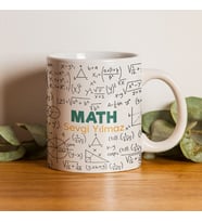 Kişiye Özel Matematik Öğretmeni Kupa Bardak (Beyaz)