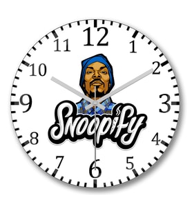 Snoop Dog Fly Duvar Saati Bombeli Gercek Cam