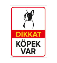 MIGNATIS - Dikkat Köpek Var Levhası Minik Dikkatli Terrier - Sac Malzeme 50x70cm