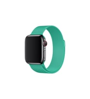BİPOWER Apple Watch 38-40mm KRD1 Metal Hasır Kordon (Turkuaz)