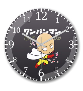 Camiseta Anime One Punch Man Duvar Saati Bombeli Gercek Cam