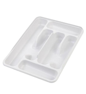 Moonstar Çekmece İçi Kaşıklık 6Gözlü Çatal Bıçak Organızer 40X30CM-KŞ-170 (Beyaz)