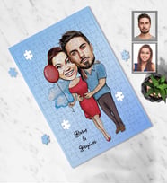 Kişiye Özel Sevgili Karikatürlü A3 240 Parça Puzzle Model 9