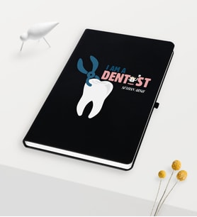 BK Gift Kişiye Özel Diş Hekimi Temalı Siyah Defter - 1