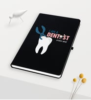 BK Gift Kişiye Özel Diş Hekimi Temalı Siyah Defter - 1