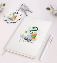 BK Gift Kişiye Özel Eczacı Beyaz Defter Kalem ve Anahtarlık Hediye Seti-6 (Model 1)