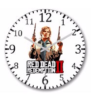 Red Dead Redemption 2 Sadie Adler  Duvar Saati Bombeli Gercek Cam