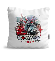 BK Gift Kişiye Özel London Tasarımlı Beyaz  Yastık  1