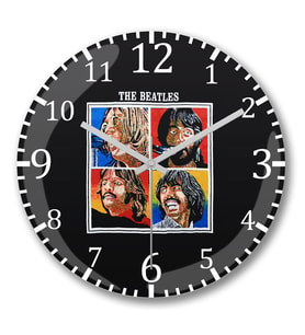 Let It Be Beatles Vintage Duvar Saati Bombeli Gercek Cam