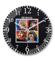 Let It Be Beatles Vintage Duvar Saati Bombeli Gercek Cam