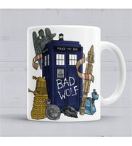 Doctor Who Tardis Kupa Bardak Porselen