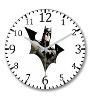 Batman Duvar Saati  Bombeli Gercek Cam