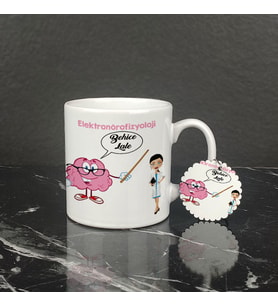 Elektronörofizyoloji Kupa Bardak ve Anahtarlık Set 001