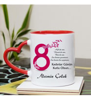 8 Mart Dünya Kadınlar Gününe Özel Kupa (Beyaz)
