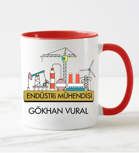 Endüstri Mühendisi Kupa Bardağı Kırmızı