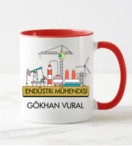 Endüstri Mühendisi Kupa Bardağı Kırmızı