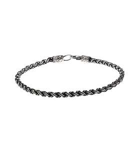 El İşçiliği Örgü Tasarım Oval Form 1000 Ayar Gümüş Kazaz Unisex Bileklik