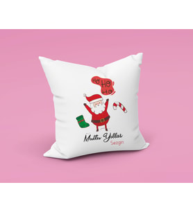 Mutlu Yıllar Noel Baba Yastığı Kişiye Özel